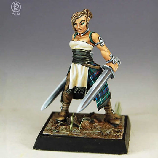 RPR30219 Female Barbarian Miniature Figure 25mm Heroic Scale Reaper Bones USA