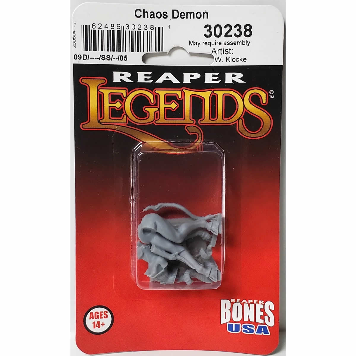 RPR30238 Chaos Demon Miniature Figure 25mm Heroic Scale Reaper Bones USA