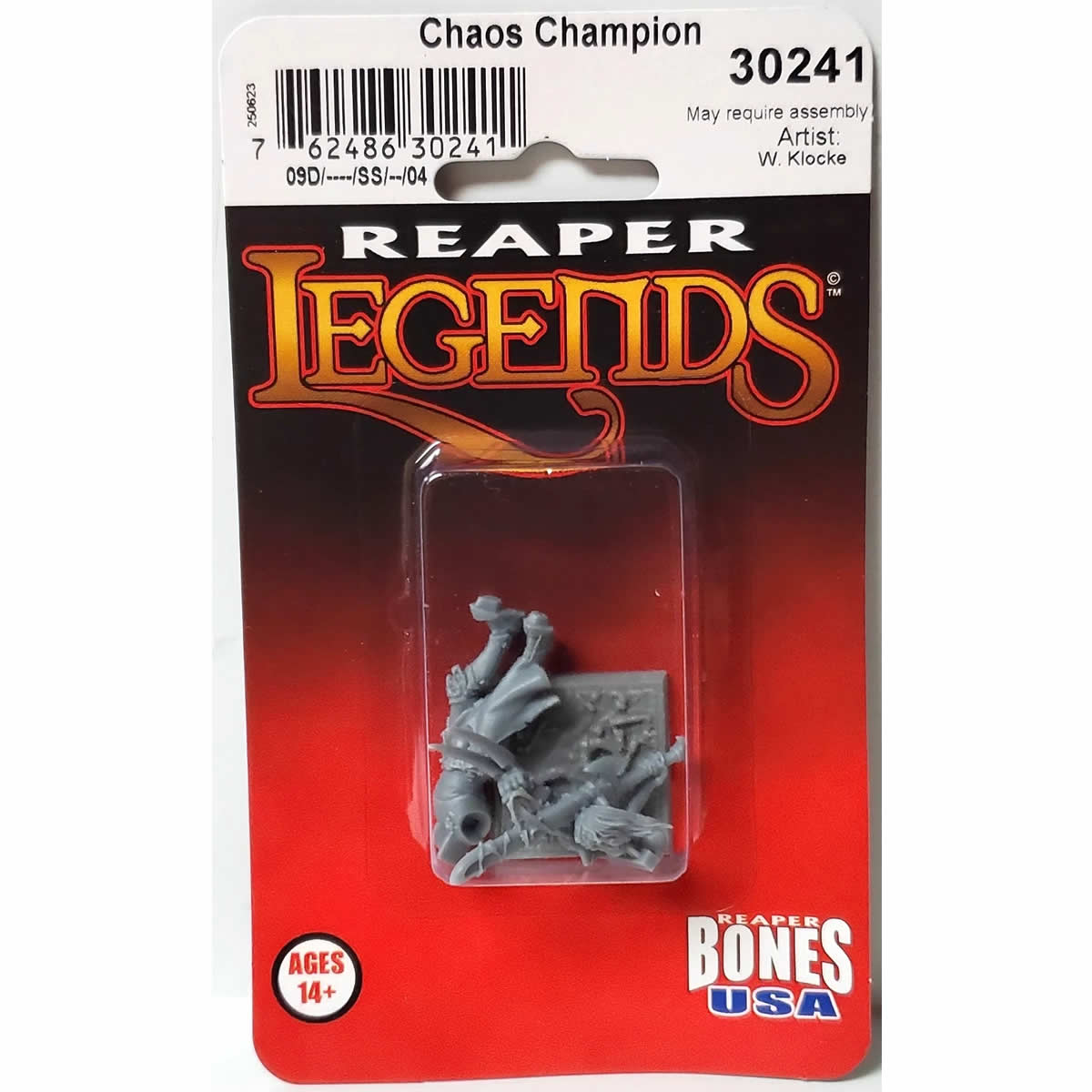 RPR30241 Chaos Champion Miniature Figure 25mm Heroic Scale Reaper Bones USA