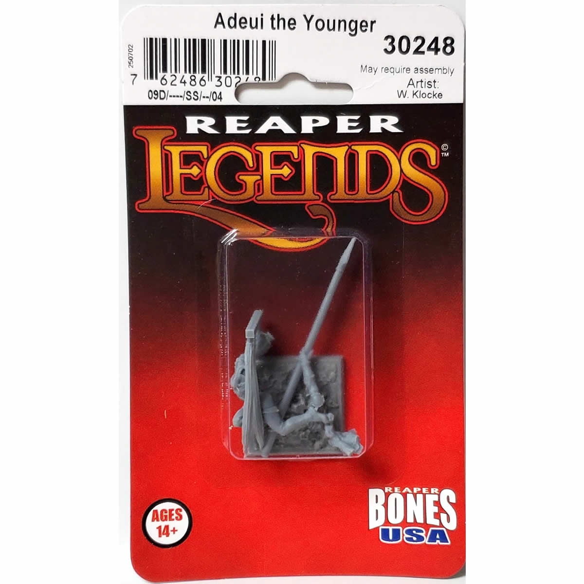 RPR30248 Adeui the Younger Miniature Figure 25mm Heroic Scale Reaper Bones USA