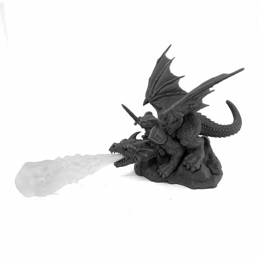 RPR30254 Mousling Knight of the Flame Wyrm on Dragon Miniature Figure 25mm Heroic Scale Reaper Bones USA