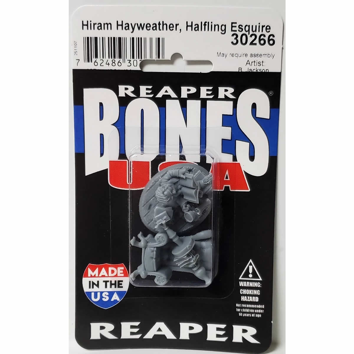 RPR30266 Hiram Hayweather Halfling Miniature Figure 25mm Heroic Scale Reaper Bones USA