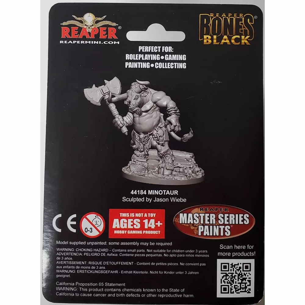 RPR44184 Minotaur Miniature 25mm Heroic Scale Figure Bones Black