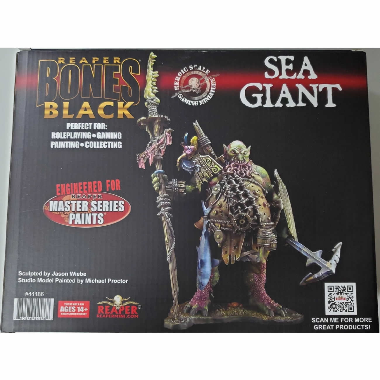 RPR44186 Sea Giant Miniature 25mm Heroic Scale Figure Bones Black