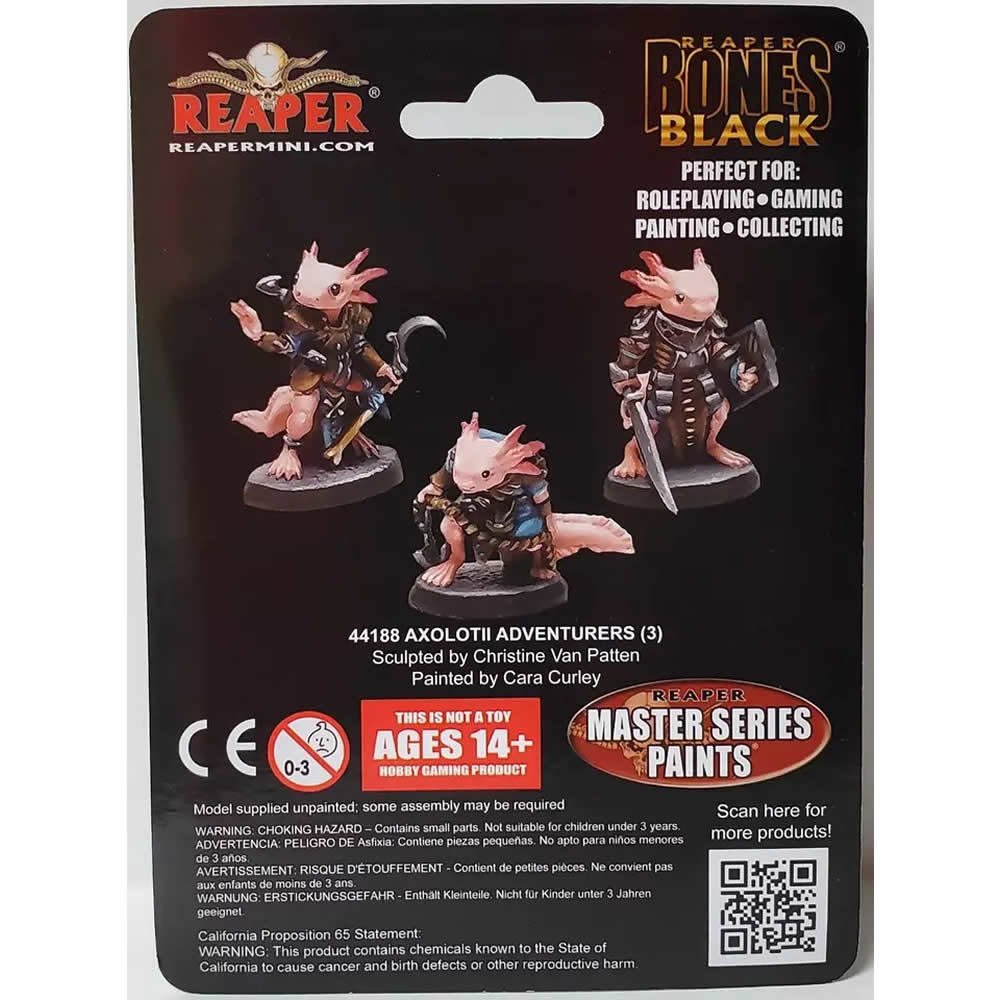 RPR44188 Axolotii Heroes Miniature 25mm Heroic Scale Figure Bones Black