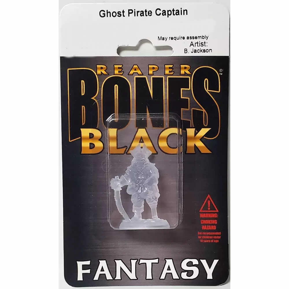 RPR44193 Ghost Pirate Captain Miniature 25mm Heroic Scale Figure Bones Black