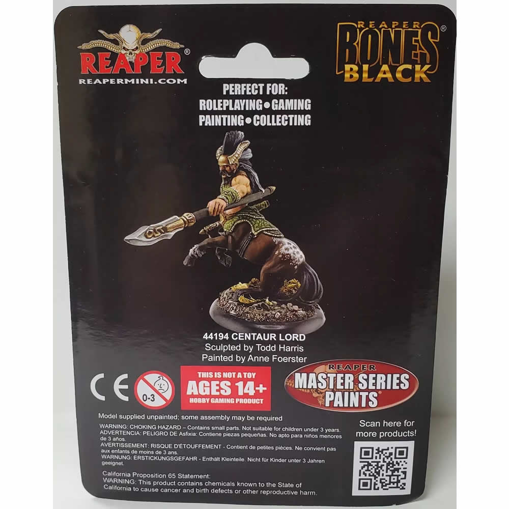 RPR44194 Centaur Lord Miniature 25mm Heroic Scale Figure Bones Black