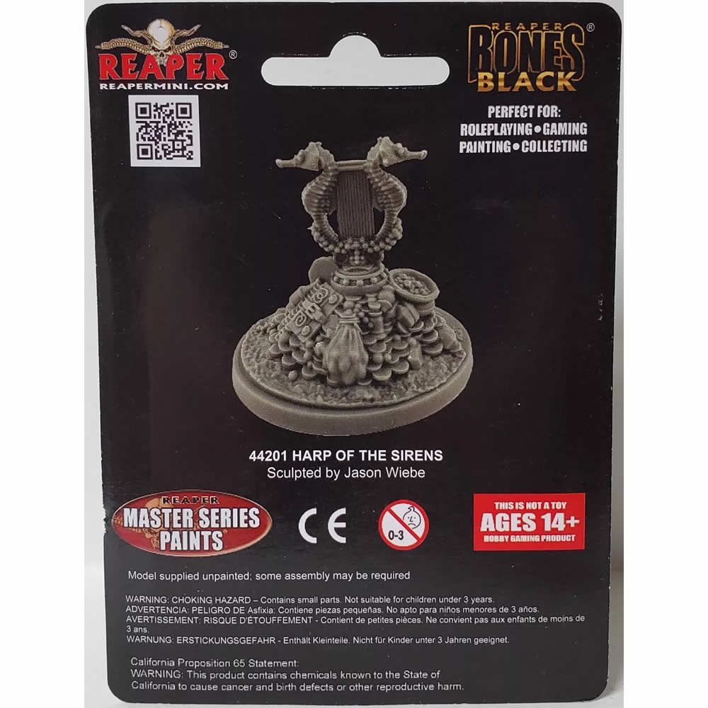 RPR44201 Harp of the Sirens Miniature 25mm Heroic Scale Figure Bones Black