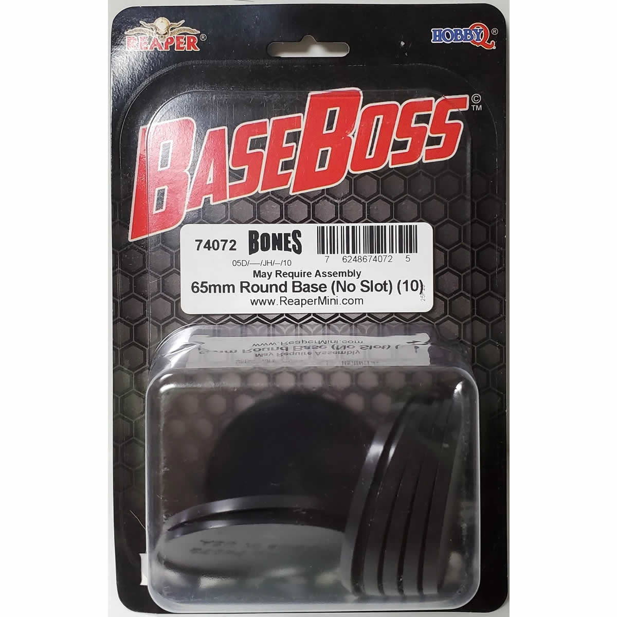 RPR74072 65mm Round Gaming Base Unslotted Pack of 10