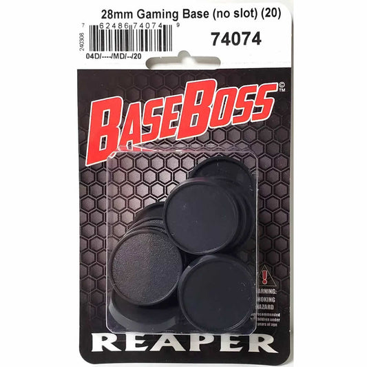 RPR74074 28mm Round Gaming Base Unslotted Pack of 20