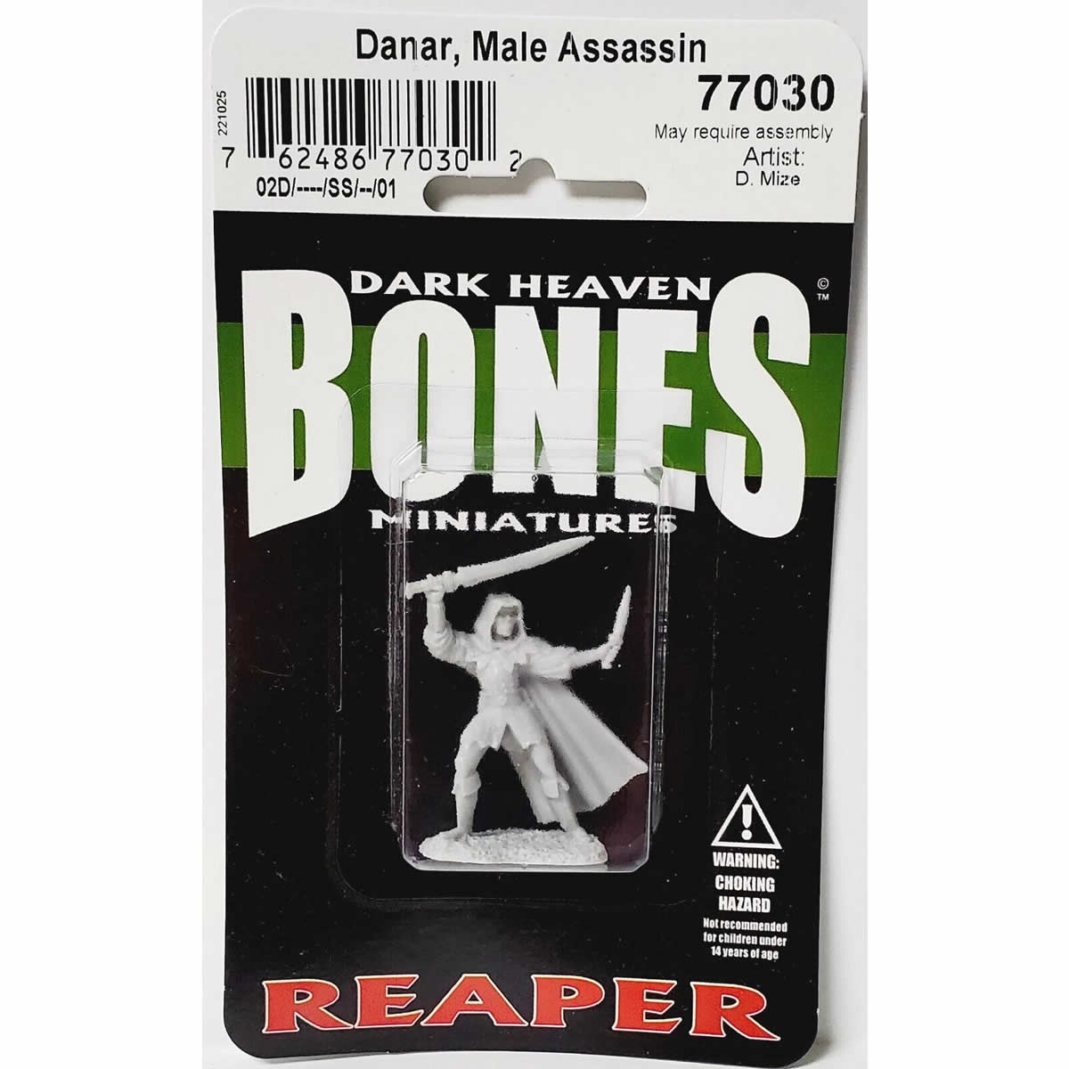 RPR77030 Danar Male Assassin Miniature 25mm Heroic Scale Figure Dark Heaven Bones