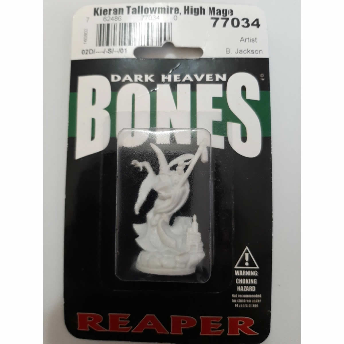 RPR77034 Kieran Tallowmire Wizard Miniature 25mm Heroic Scale Figure Dark Heaven Bones