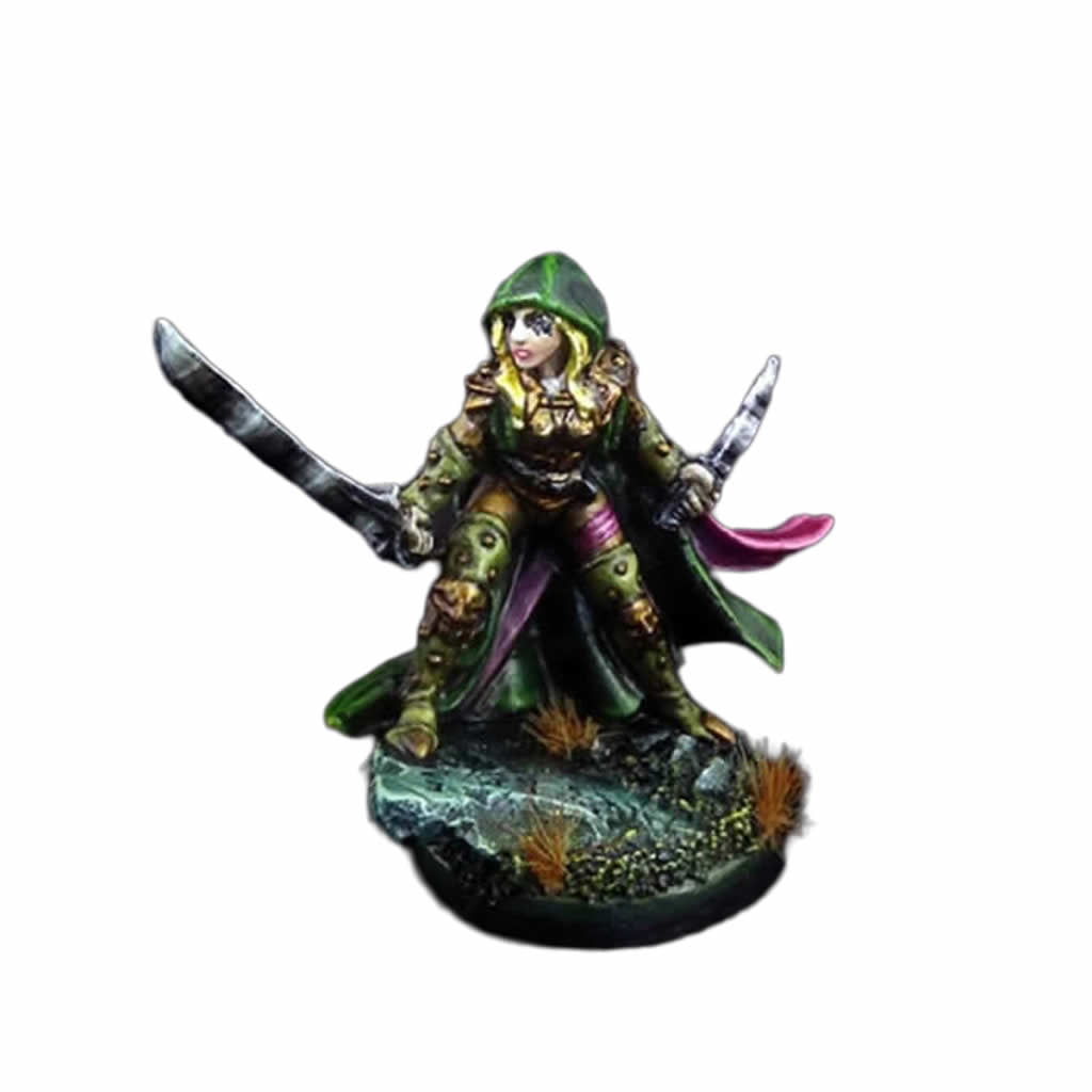 RPR77035 Deladrin Female Assassin Miniature 25mm Heroic Scale Figure Dark Heaven Bones