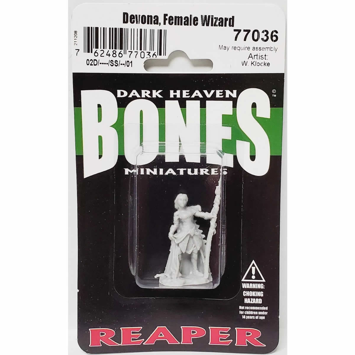 RPR77036 Devona Female Wizard Miniature 25mm Heroic Scale Figure Dark Heaven Bones