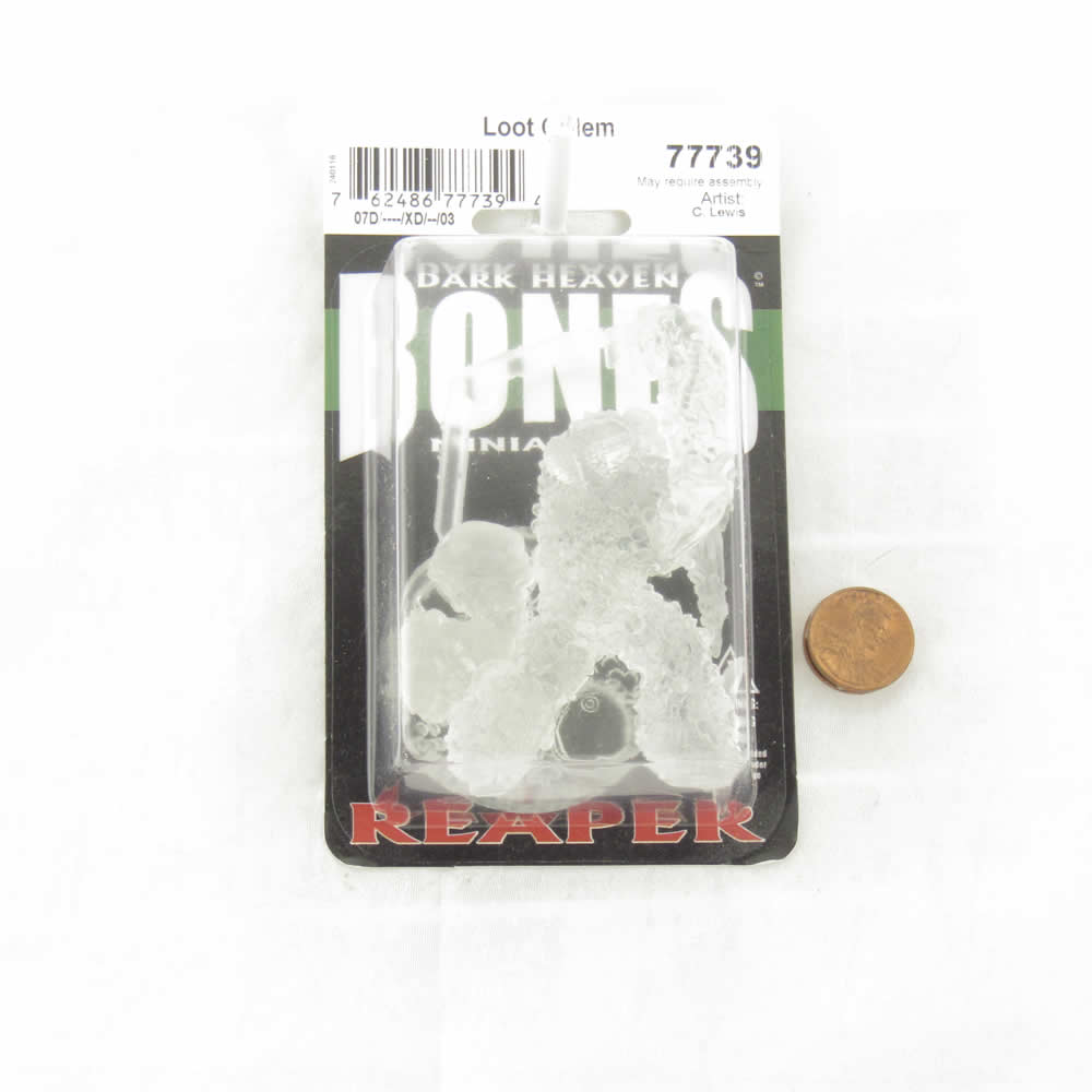 RPR77739 Loot Golem Miniature 25mm Heroic Scale Figure Dark Heaven Bones