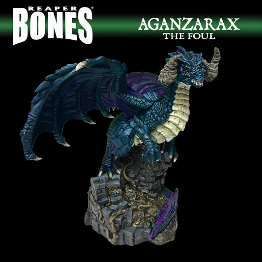 RPR77757 Aganzarax the Foul Dragon Miniature 25mm Heroic Scale Figure Dark Heaven Bones