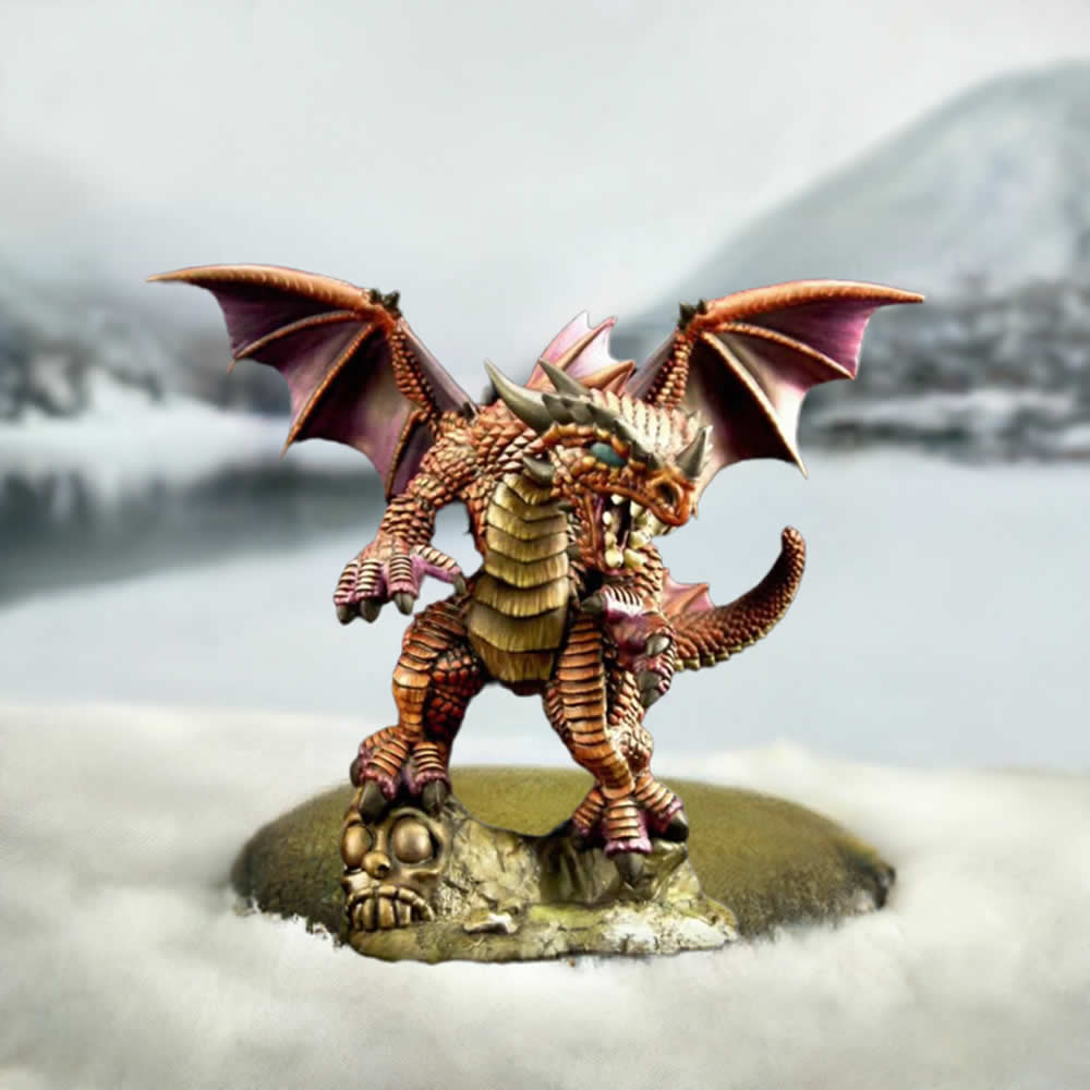 RPR89054 Pathfinder Red Dragon Chibi Miniature 25mm Heroic Scale Figure Pathfinder Bones Reaper Miniatures