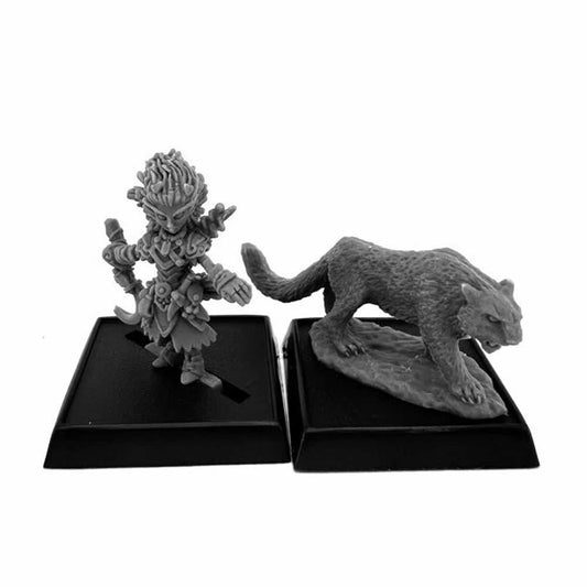 RPR89110 Lini and Droogami Ic Gnm Druid Miniature 25mm Heroic Scale Figure Pathfinder Bones