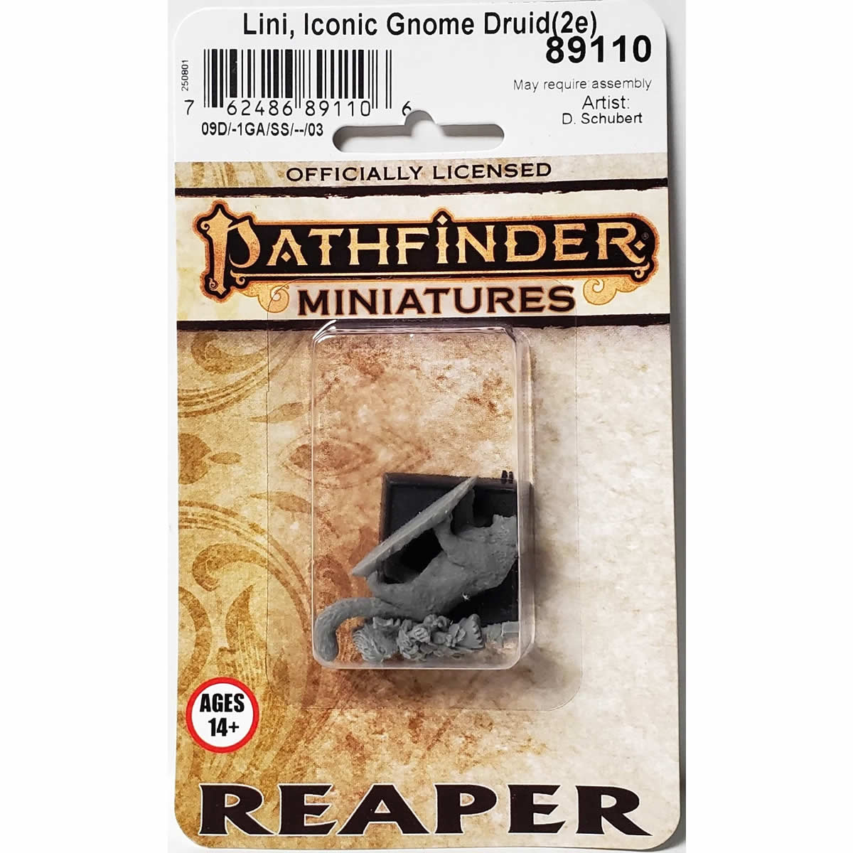 RPR89110 Lini and Droogami Ic Gnm Druid Miniature 25mm Heroic Scale Figure Pathfinder Bones