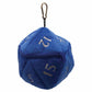 UPR15681 Blue D20 Plush Dice Bag