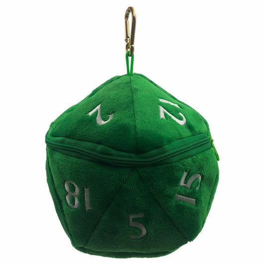 UPR15758 Green D20 Plush Dice Bag