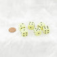 WCX25662E6 Yellow Pastel Dice with Black Pips D6 16mm (5/8in) Pack of 6