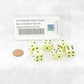 WCX25662E6 Yellow Pastel Dice with Black Pips D6 16mm (5/8in) Pack of 6