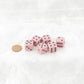 WCX25664E6 Pink Pastel Dice with Black Pips D6 16mm (5/8in) Pack of 6