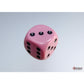 WCX25664E6 Pink Pastel Dice with Black Pips D6 16mm (5/8in) Pack of 6