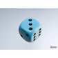 WCX25666E6 Blue Pastel Dice with Black Pips D6 16mm (5/8in) Pack of 6