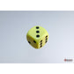 WCX25862E12 Yellow Pastel Dice with Black Pips D6 12mm (1/2in) Pack of 12