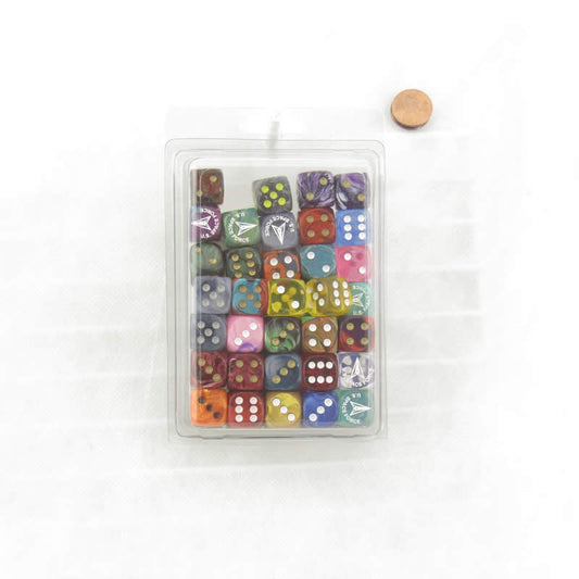 WCXCV0140E50 Space Force Dice Assorted Colors with Pips 16mm (5/8in) D6 Pack of 50