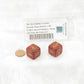 WCXLC0604E2 Scarlet Scarab Mega-Hedral with Gold Colored Numbers 20mm (25/32in) D6 Pack of 2