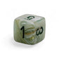 WCXLM0695E2 Green Marble Colored Mega-Hedral with Dark Green Numbers 20mm (25/32in) D6 Pack of 2