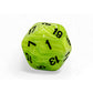 WCXLV2000E2 Bright Green Vortex Mega-Hedral with Black Colored Numbers 20mm (25/32in) D20 Pack of 2