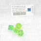 WCXPG1066E4 Green and Teal Gemini Luminary Dice Yellow Numbers D10 Aprox 16mm (5/8in) Pack of 4