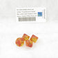 WCXPG1068E4 Red and Yellow Translucent Gemini Dice Gold Numbers D10 Aprox 16mm (5/8in) Pack of 4