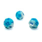 WCXPG1265E4 Turquoise and White Gemini Luminary Dice with Blue Numbers D12 Aprox 16mm (5/8in) Pack of 4