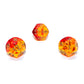 WCXPG1268E4 Red and Yellow Translucent Gemini Dice with Gold Numbers D12 Aprox 16mm (5/8in) Pack of 4