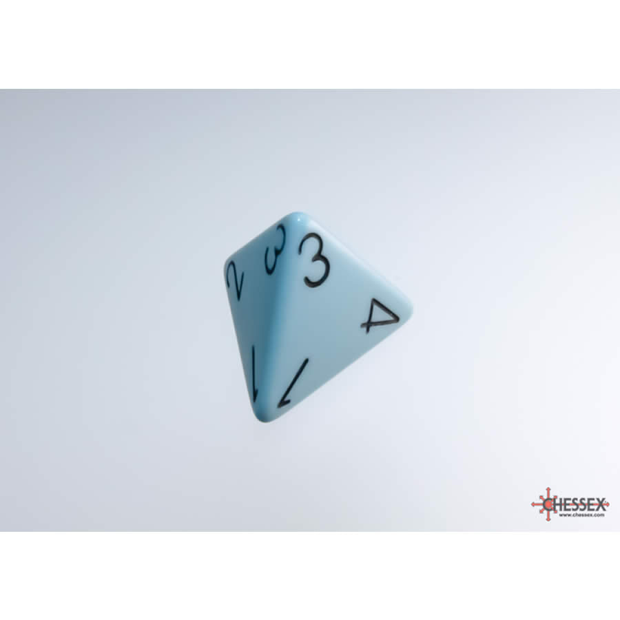 WCXPQ0466E4 Blue Pastel Dice with Black Numbers D4 Aprox 16mm (5/8in) Pack of 4