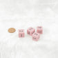 WCXPQ0664E4 Pink Pastel Dice with Black Numbers D6 Aprox 16mm (5/8in) Pack of 4