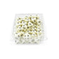 WCXPQ0800E50 Ivory Opaque Dice with Black Numbers D8 Approx 16mm (5/8in) Pack of 50 Dice