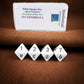 WCXPQ0801E4 White Opaque Dice with Black Numbers D8 Aprox 16mm (5/8in) Pack of 4 Dice Wondertrail