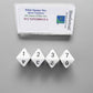 WCXPQ0801E4 White Opaque Dice with Black Numbers D8 Aprox 16mm (5/8in) Pack of 4 Dice Wondertrail