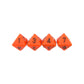 WCXPQ0803E4 Orange Opaque Dice with Black Numbers D8 Aprox 16mm (5/8in) Pack of 4 Dice