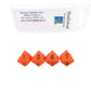 WCXPQ0803E4 Orange Opaque Dice with Black Numbers D8 Aprox 16mm (5/8in) Pack of 4 Dice