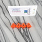 WCXPQ0803E4 Orange Opaque Dice with Black Numbers D8 Aprox 16mm (5/8in) Pack of 4 Dice