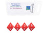 WCXPQ0804E4 Red Opaque Dice with White Numbers D8 Aprox 16mm (5/8in) Pack of 4 Dice Wondertrail