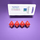 WCXPQ0804E4 Red Opaque Dice with White Numbers D8 Aprox 16mm (5/8in) Pack of 4 Dice Wondertrail