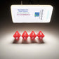 WCXPQ0804E4 Red Opaque Dice with White Numbers D8 Aprox 16mm (5/8in) Pack of 4 Dice Wondertrail